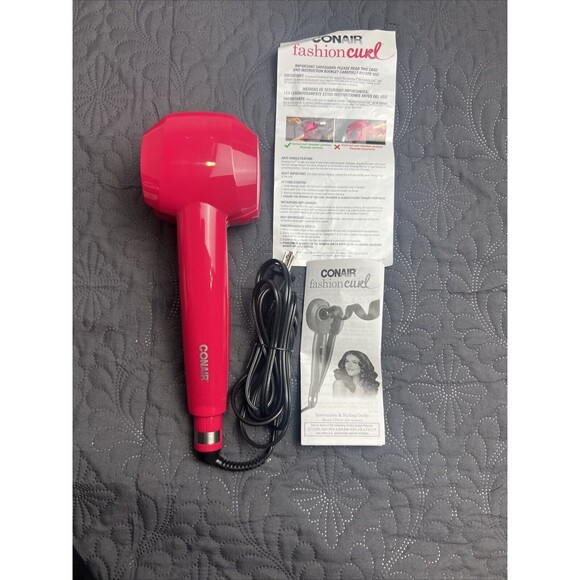 Conair Fashion Curl 3/4" Tourmaline Ceramic 2 Temp Hair Curling Iron Pink CD213 - Picture 7 of 11